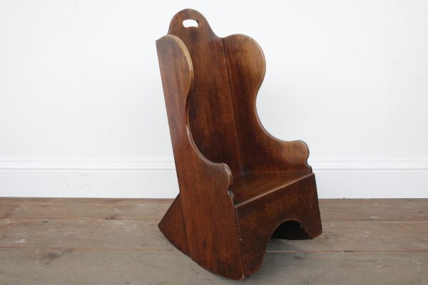 Early 19th Century Georgian Elm Childs Rocking Chair-0