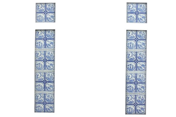 Set of Victorian Minton Antique fireplace tiles in the Aesthetic movement-0