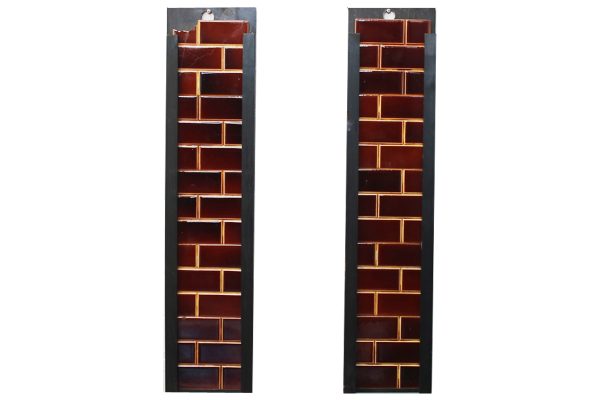 Set of antique Edwardian fireplace tiles-0