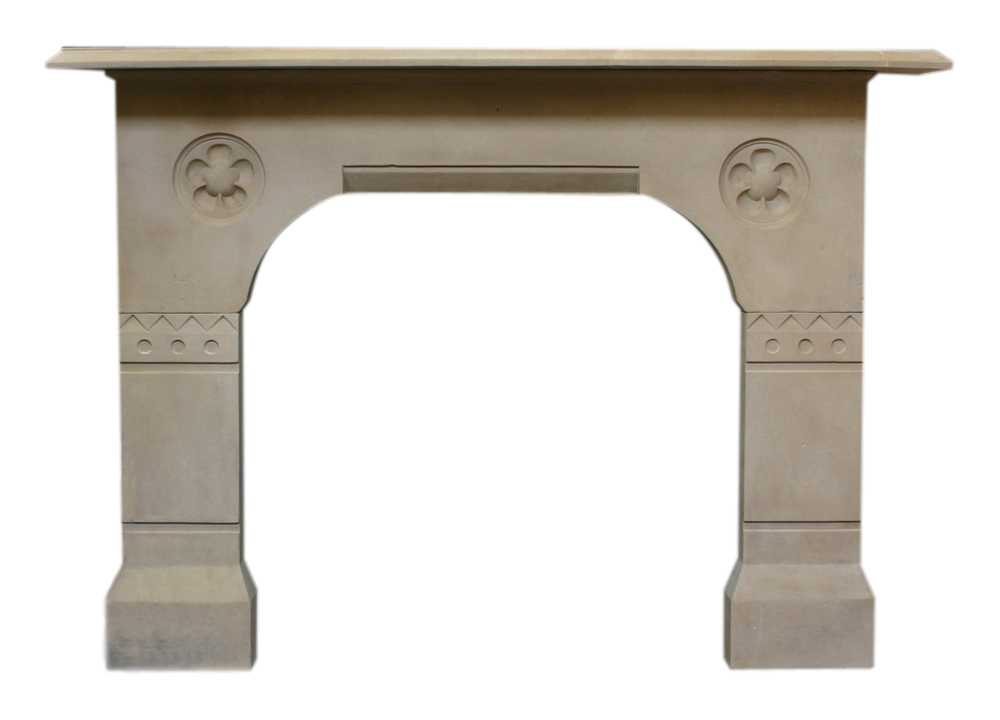 Reclaimed Victorian composition stone fire surround-0
