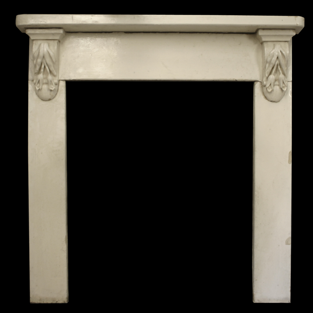 Reclaimed Victorian pale Bath stone fireplace surround-0