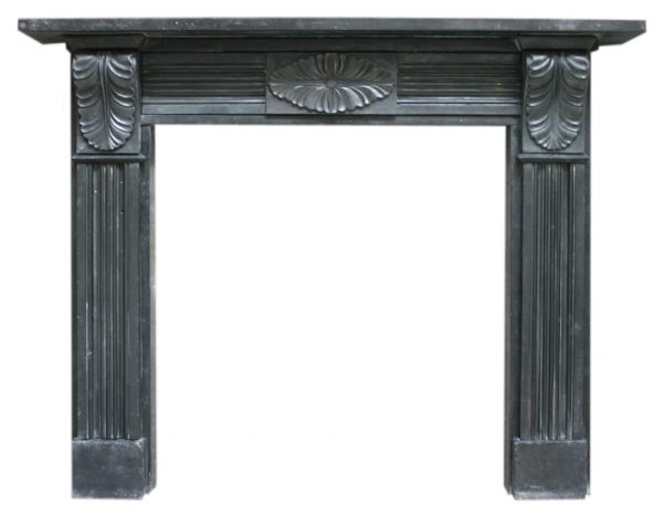Antique Regency carved slate fire surround-0