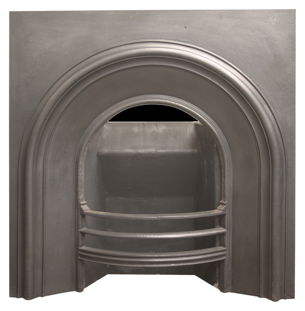 Antique Victorian cast iron fireplace insert. -0