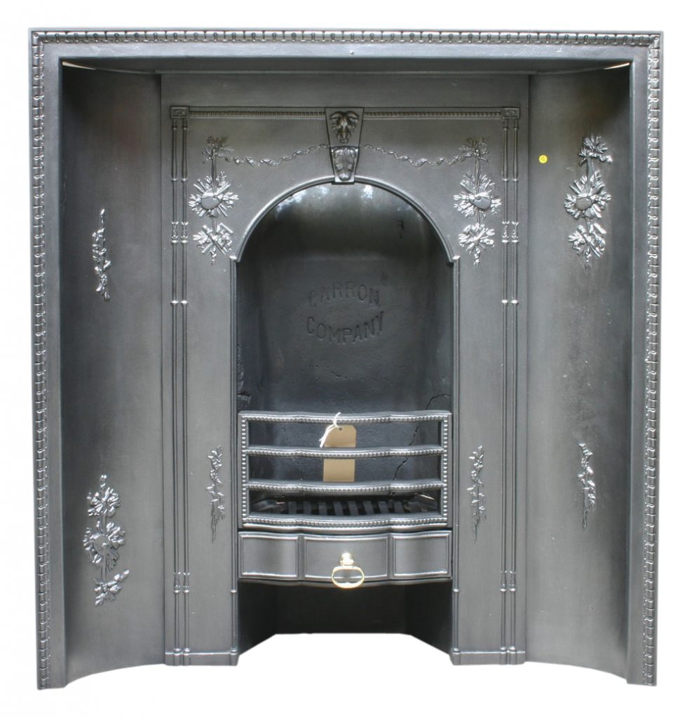 Antique cast iron Carron fireplace insert.-0