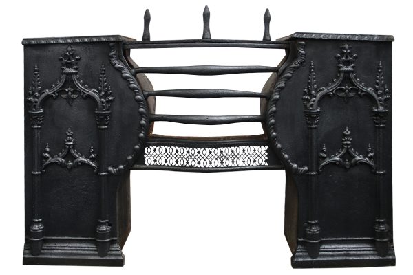 Antique Georgian cast iron hob grate-0