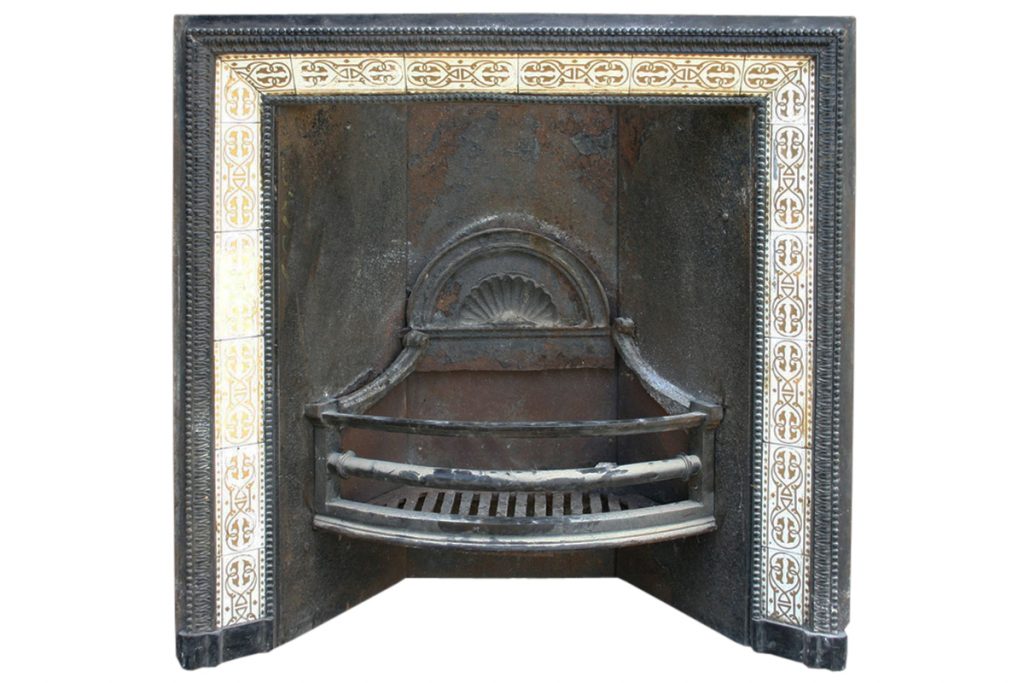 Rare antique Regency cast iron register grate. -0