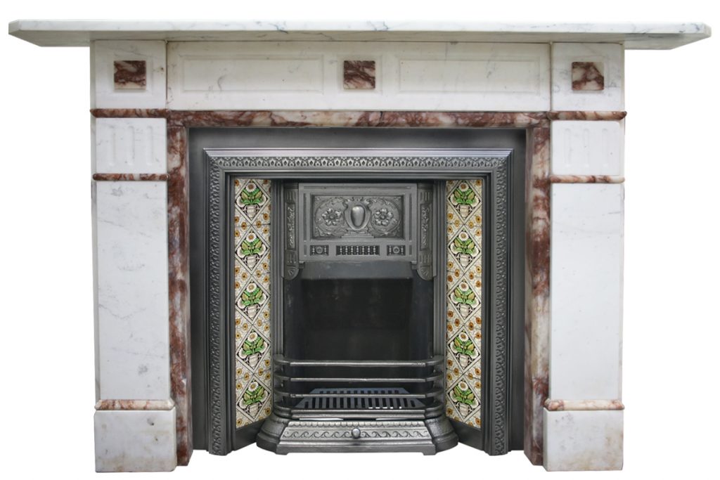 Antique Victorian 19th Century Marble Fireplace Surround-0