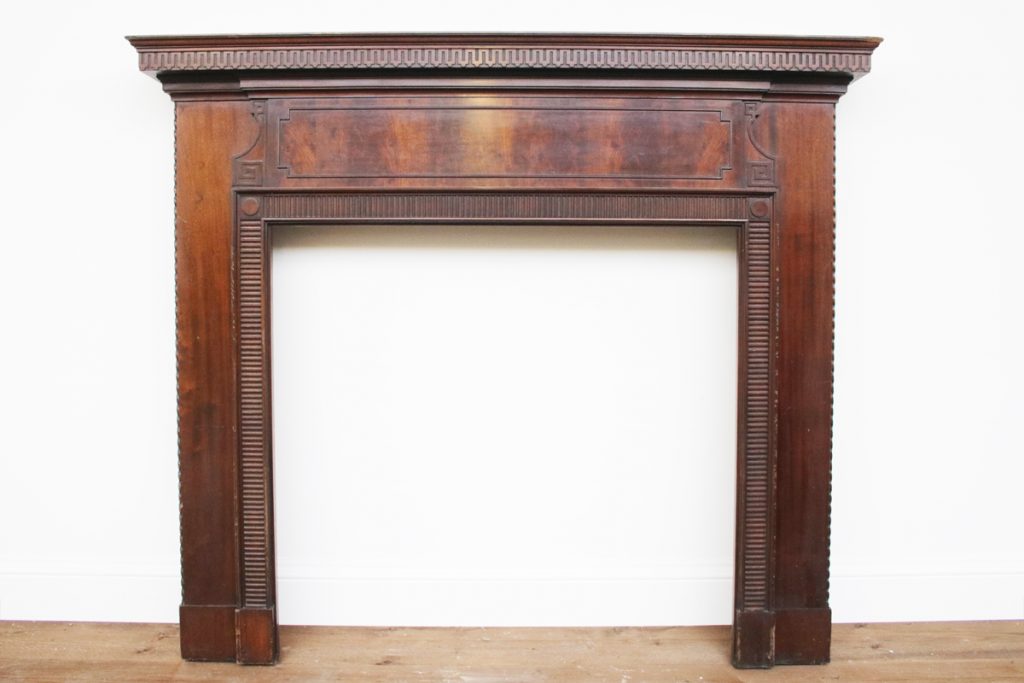 High quality Edwardian mahogany Waring & Gillows fireplace surround-0